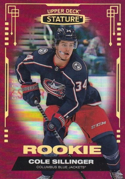 insert RC karta COLE SILLINGER 21-22 Stature Rookie Red /75